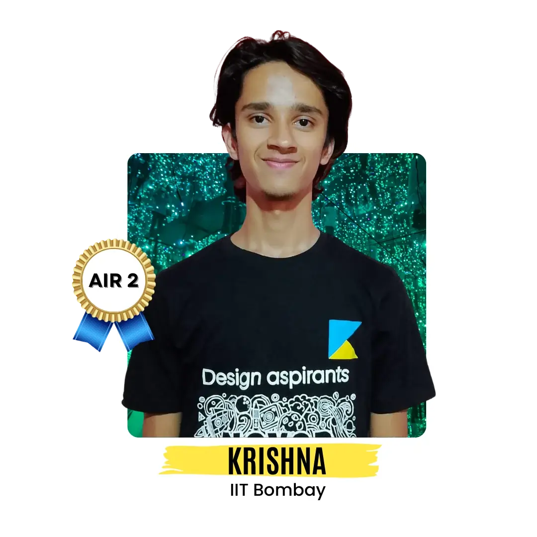 AIR 2 UCEED student Krishna selected in IIT Bombay from Design Aspirants coaching Bhopal