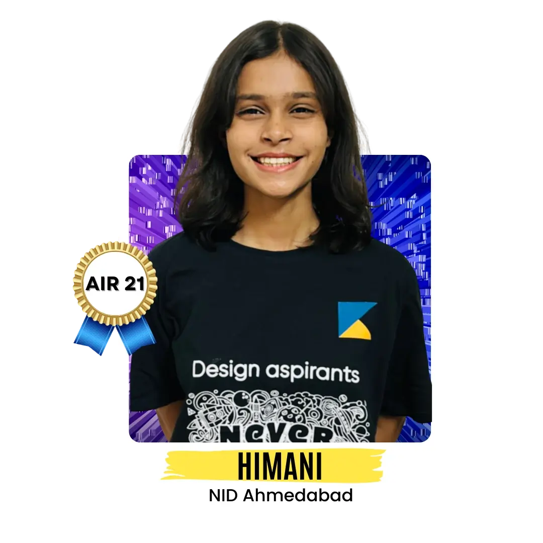 AIR 21 NID Ahmedabad selection by Himani from Design Aspirants NID coaching in Central India