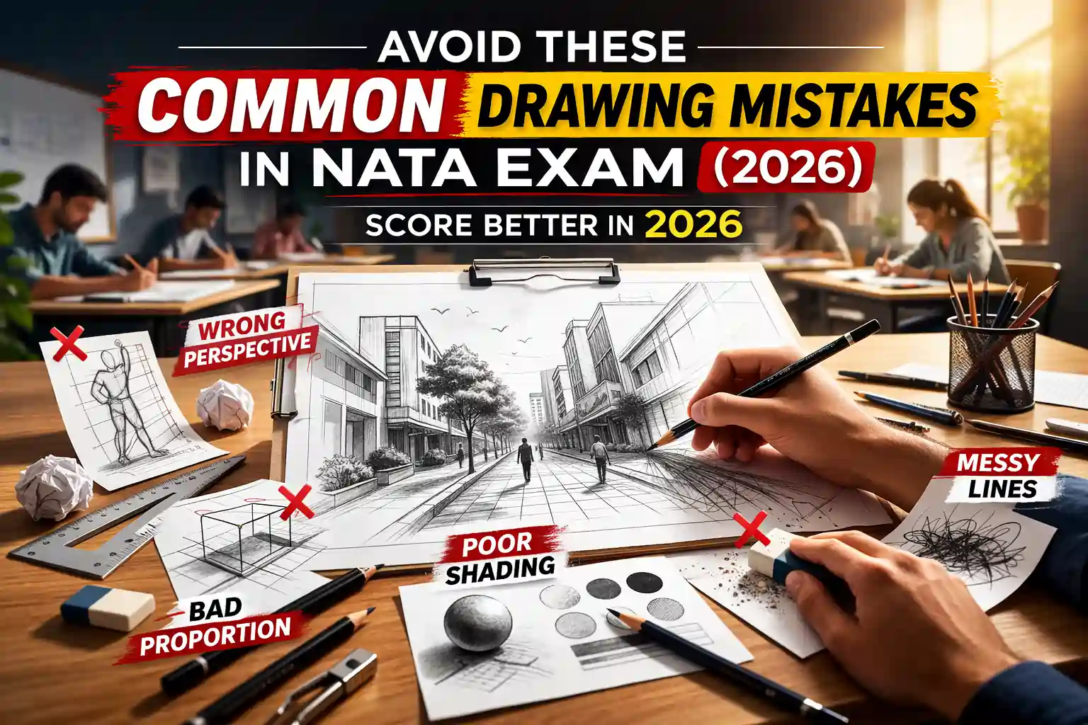 Common Drawing Mistakes in NATA Exam