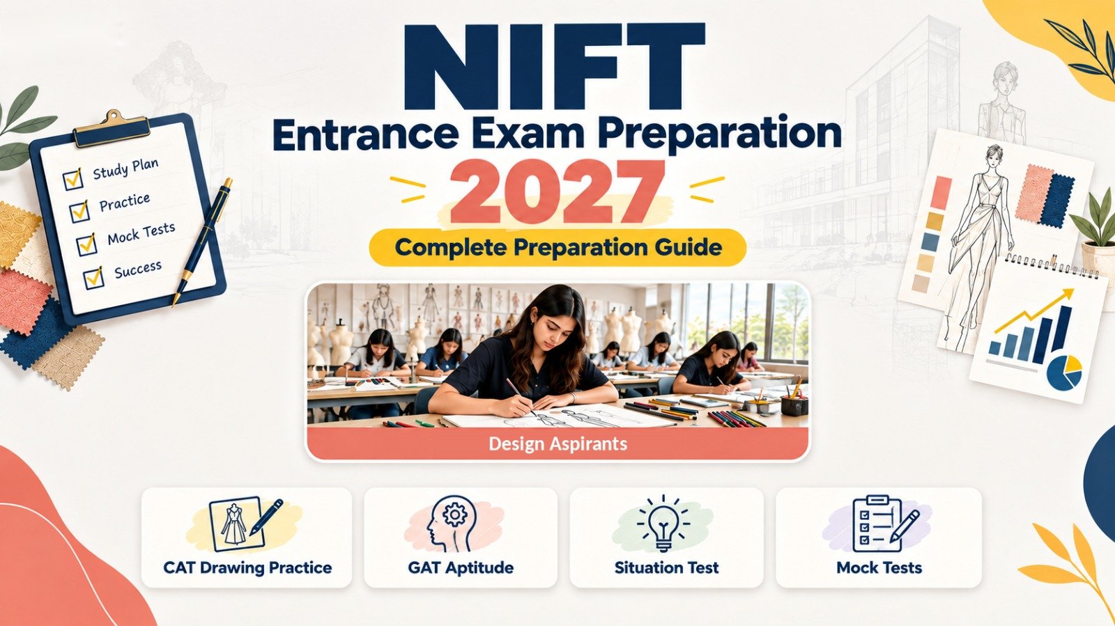 NIFT entrance exam 2027 preparation guide by Design Aspirants